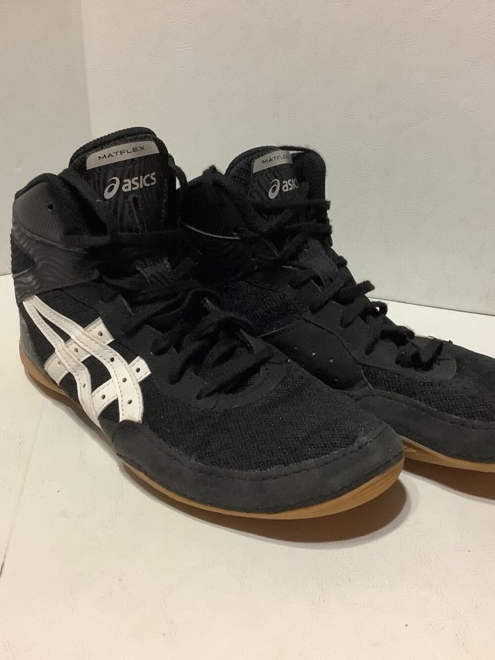 Men's Asics Black White Matflex 7 Wrestling Shoes Size 7